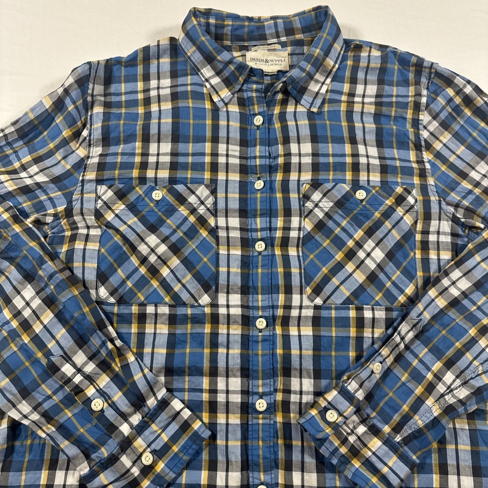 Denim & Supply Ralph‎ Lauren Womens XL RL Utility long Sleeve Button Front Shirt